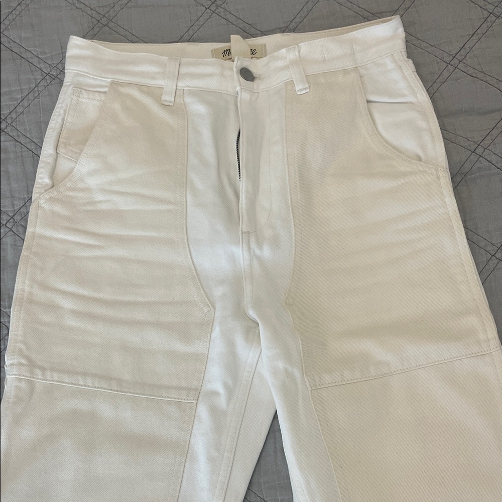 Madewell Women's White Straight Leg Pants